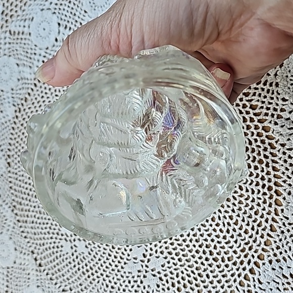 Iridescent clear class christmas tree decor has teddy bear and train - Picture 6 of 8